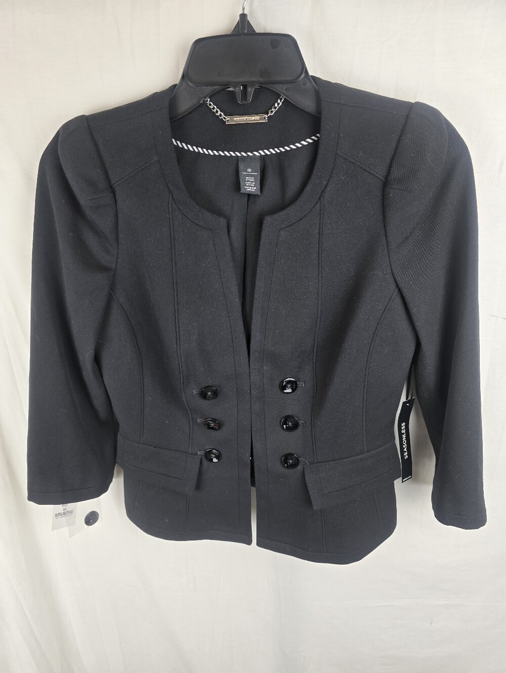 NWT White House Black Market Military-Style 3/4th Sleeve Jacket Blazer Sz 00